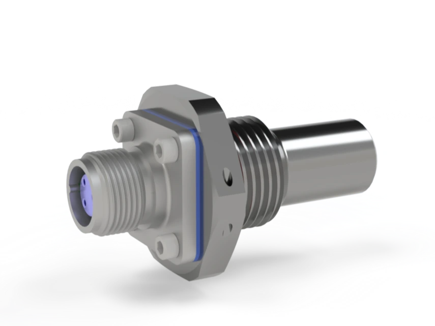 Rendering of Custom Debris sensor electrical connector integrated